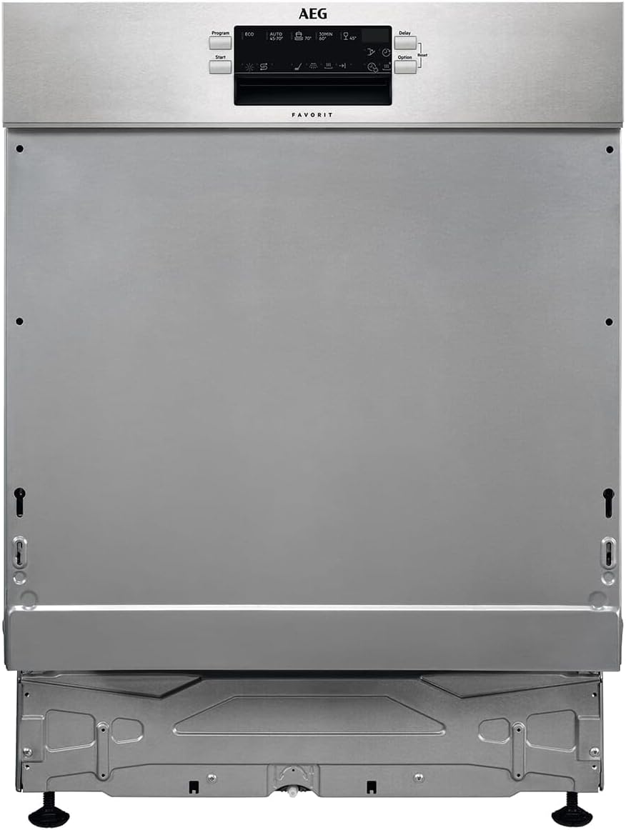 AEG FEB52620ZM – Half geïntegreerde vaatwasser – 13 couverts – RVS – 47 dB – Energieklasse E