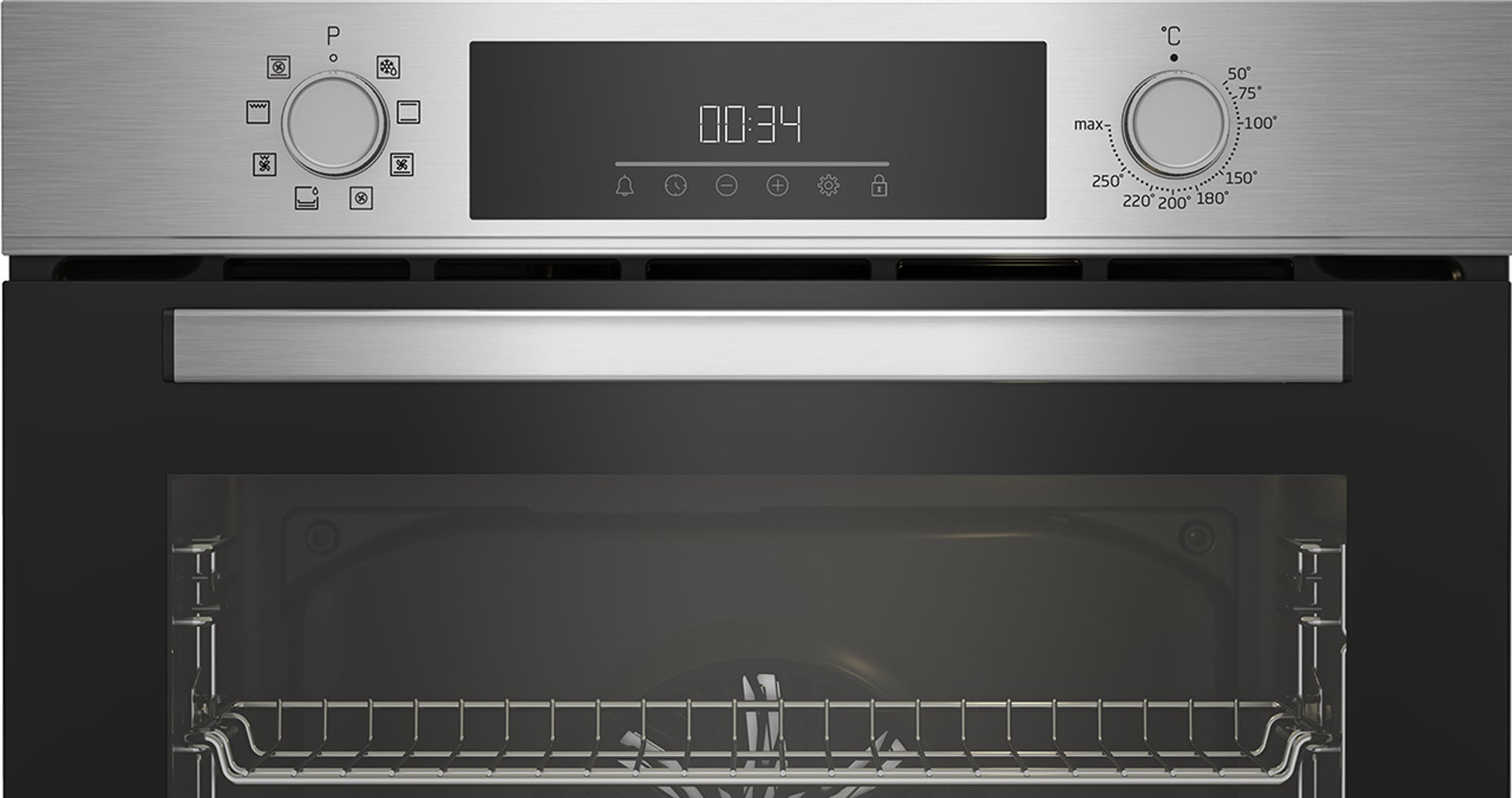 Beko BBSM12320X – Inbouwoven – 72L inhoud – Grill & hetelucht – Inclusief kookplaat