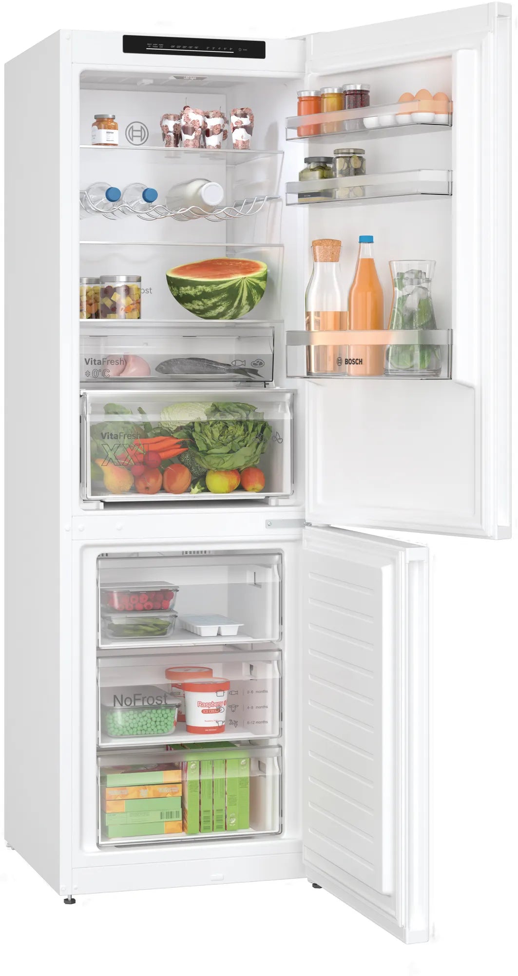 Bosch KGN362WDF – Koel-vriescombinatie – 321L – 186 cm – Wit – No Frost – Energieklasse D