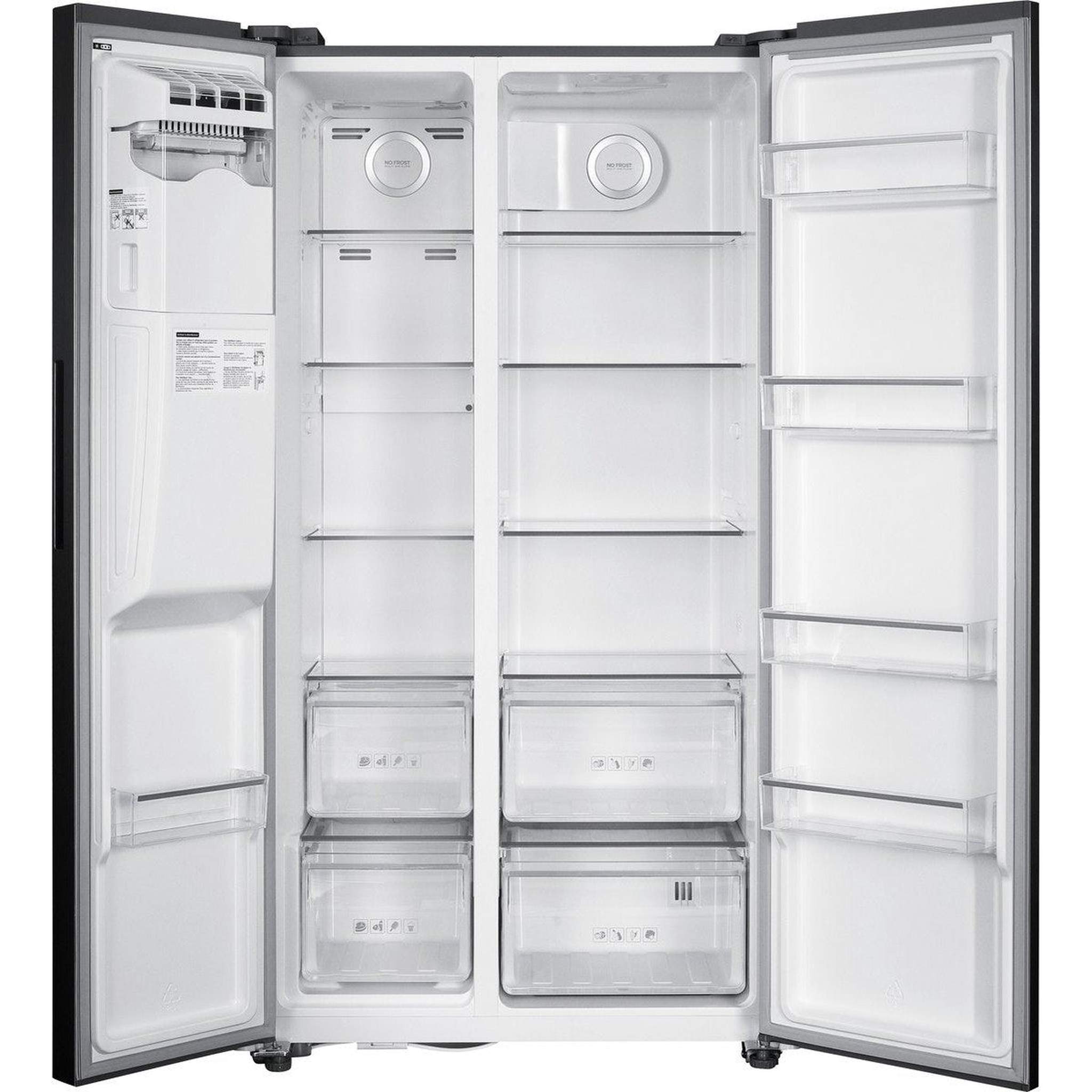 Exquisit SBS666-HCF-041EI – Koelkast – Amerikaanse stijl met ijsblokjesmachine en No Frost