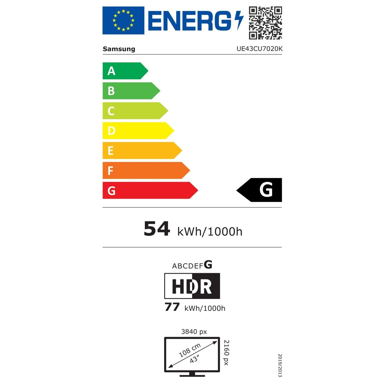 SAMSUNG UE43CU7020