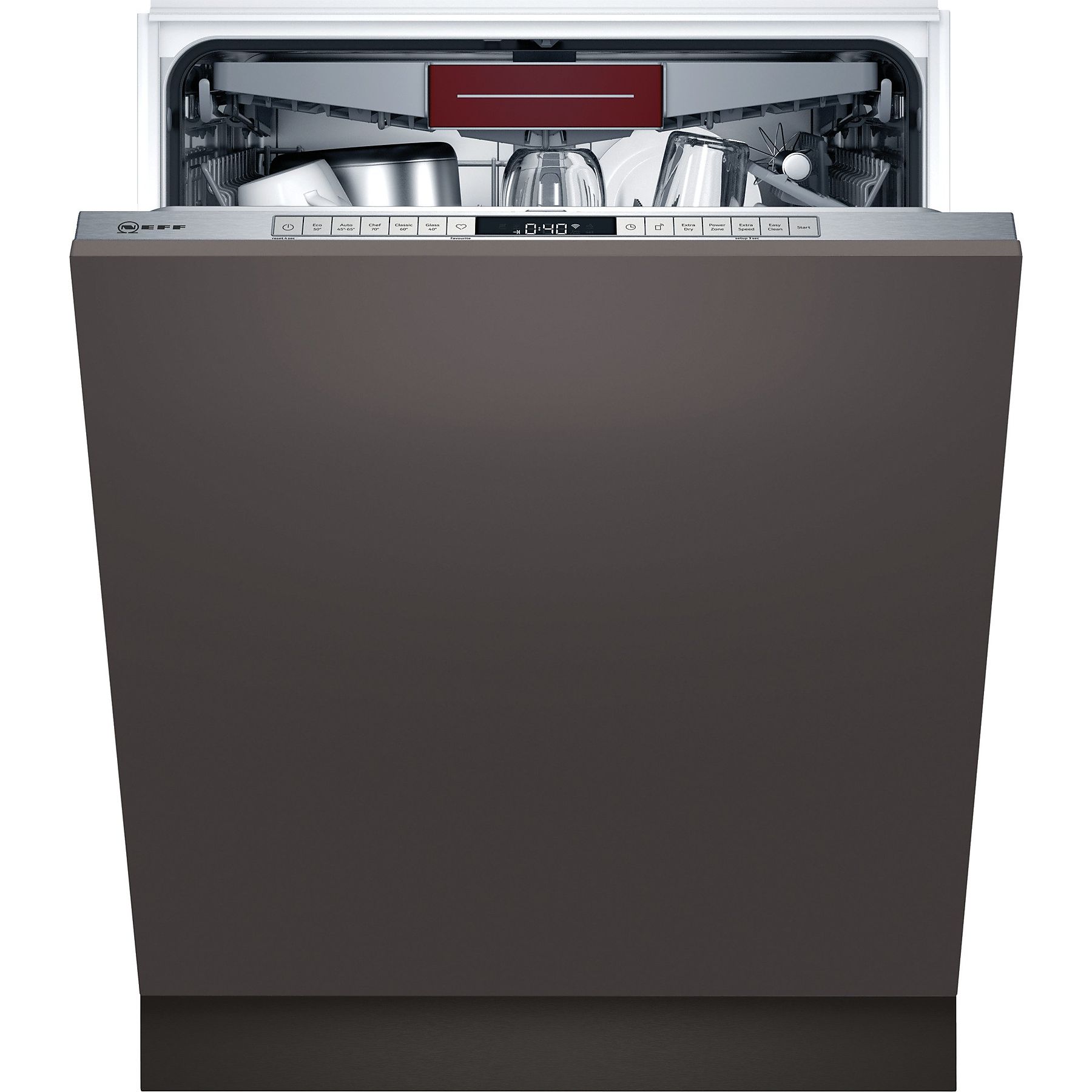 Neff S197TCX00E – Volledig Geïntegreerde Vaatwasser – 14 couverts – Energieklasse A – Wifi – Bestekmand