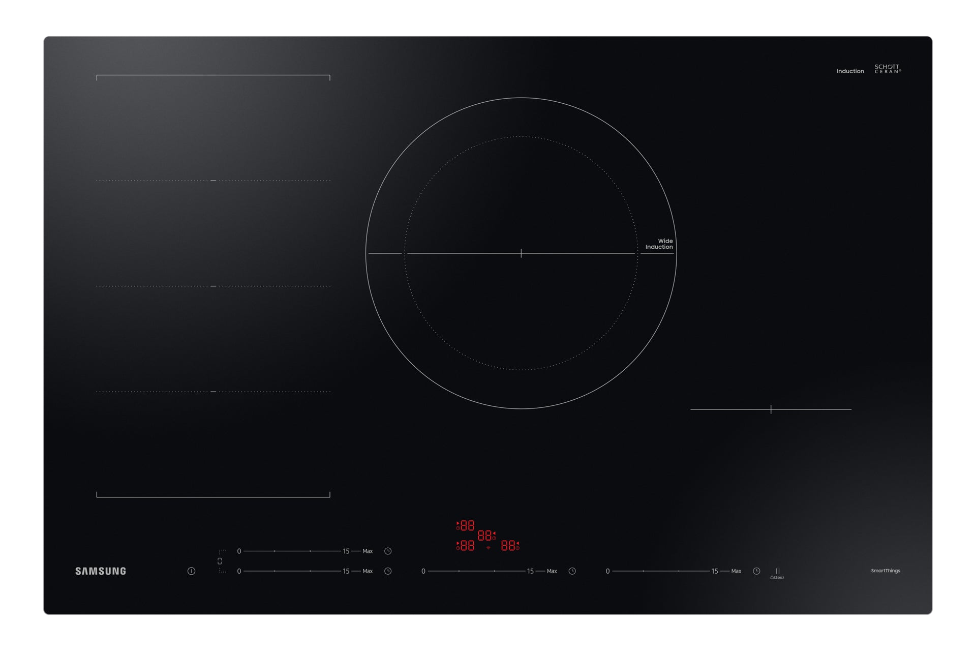 Samsung NZ84C6057FK – Inductiekookplaat – 80 cm – 4 zones – Touchbediening – Zwart – Energiezuinig