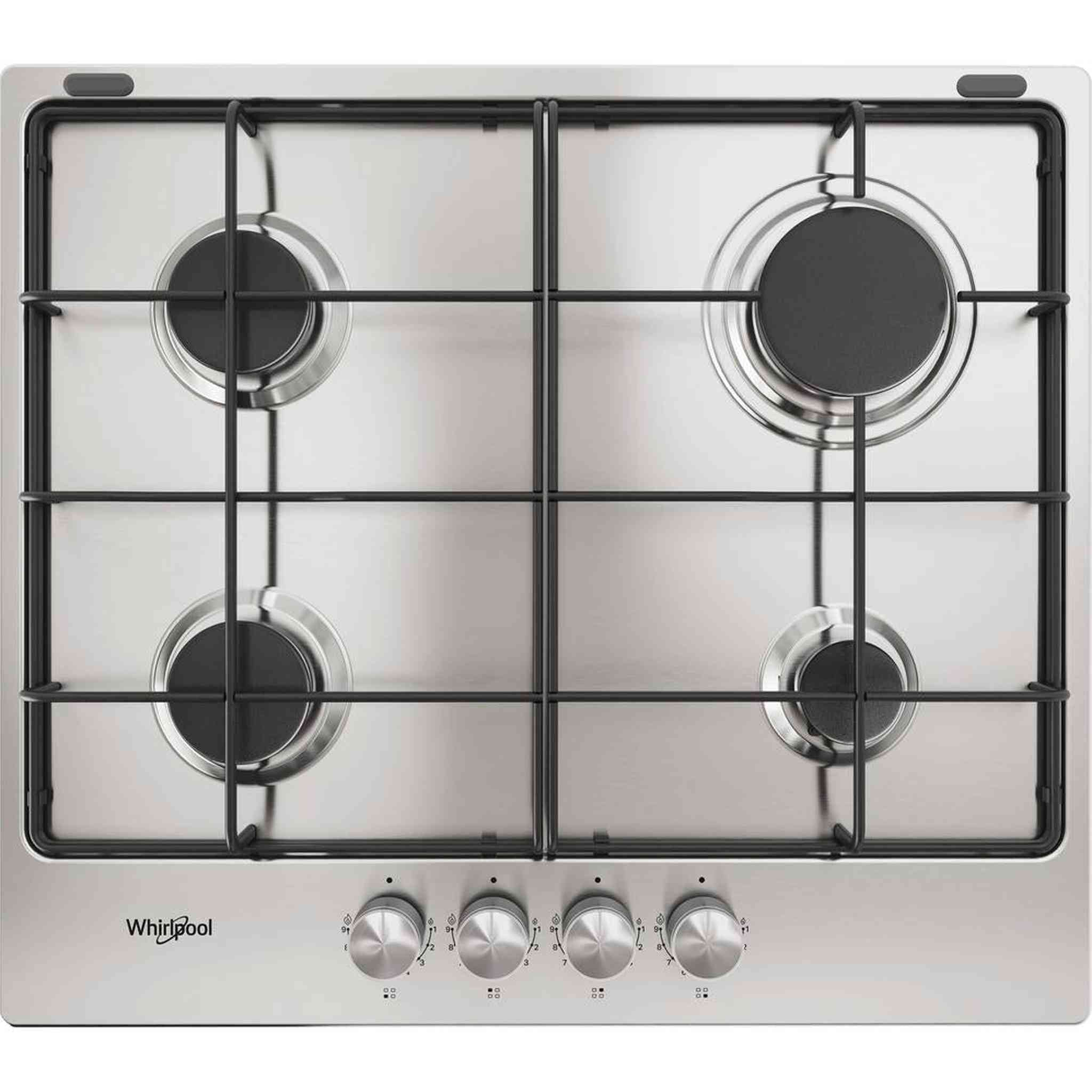 Whirlpool TGML650IX – Gas Kookplaat – Roestvrij staal – 4 kookzones voor veelzijdig koken